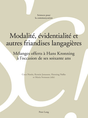cover image of Modalité, évidentialité et autres friandises langagières